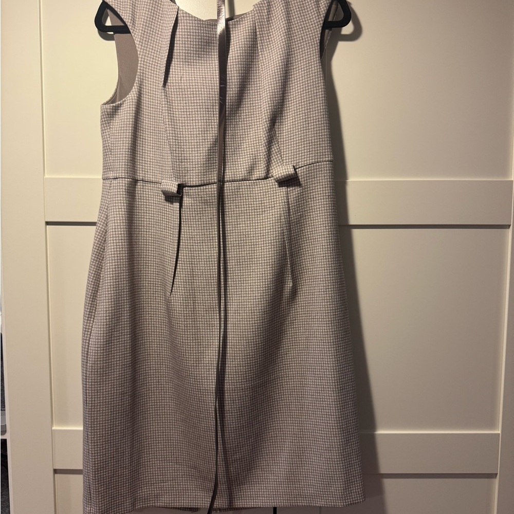Connected Apparel Cream and Black Mini Dress